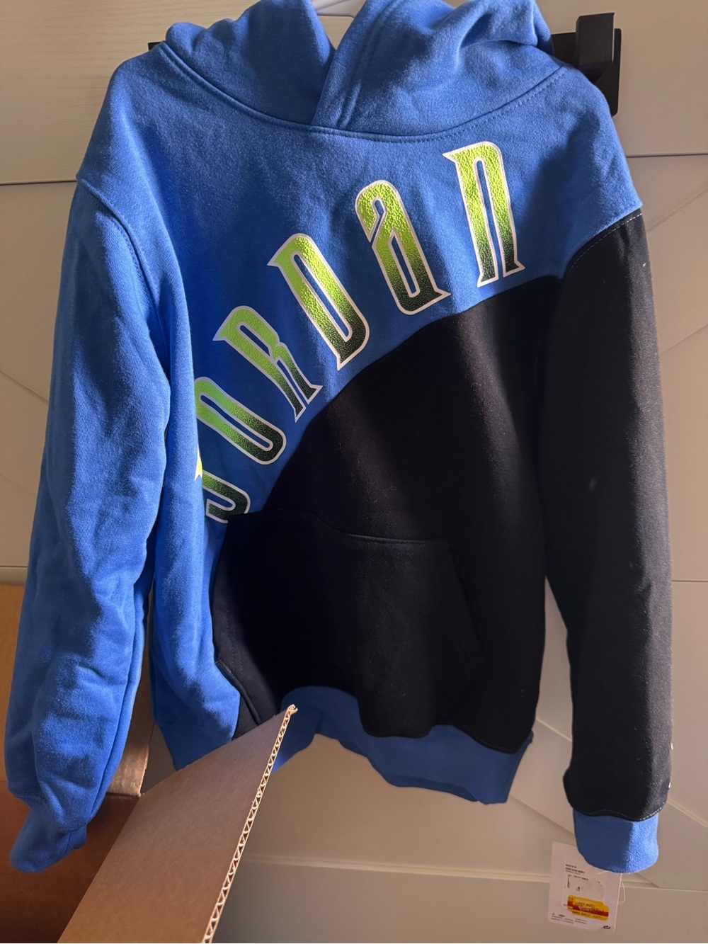 Jordan Colorblocked boys Hoodie Sweatshirt Small size  - Blue/Black
